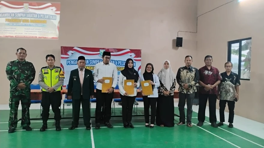 Pengambilan Sumpah Jabatan dan Pelantikan Perangkat Desa Bojongsari Berlangsung Khidmat
