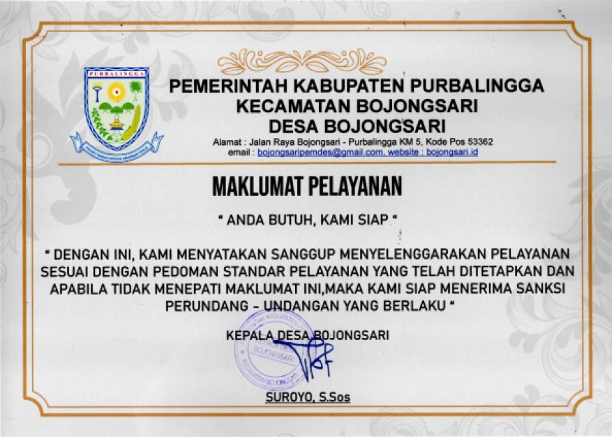 maklumat pelayanan